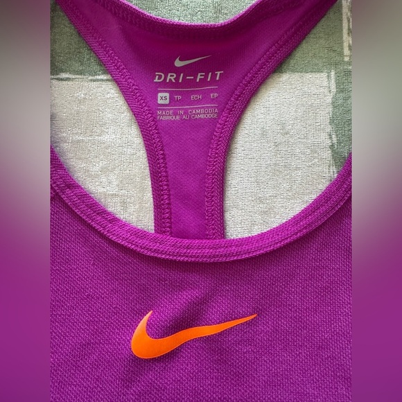 Nike Purple Dri-FIT Race Crop Tank Top - Picture 3 of 5